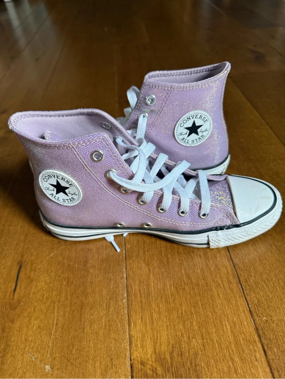 Converse Kids High-Top Glitter Sneakers - Light Pink